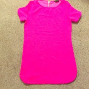 Mittoshop hot pink dress with rounded hem